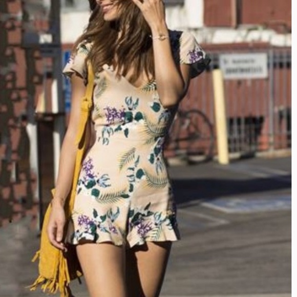 For Love And Lemons Pants - for love & lemons floral romper• sz s